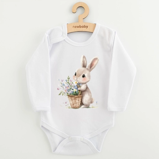 Laste bodi trükiga „jänku“ lilledega New Baby