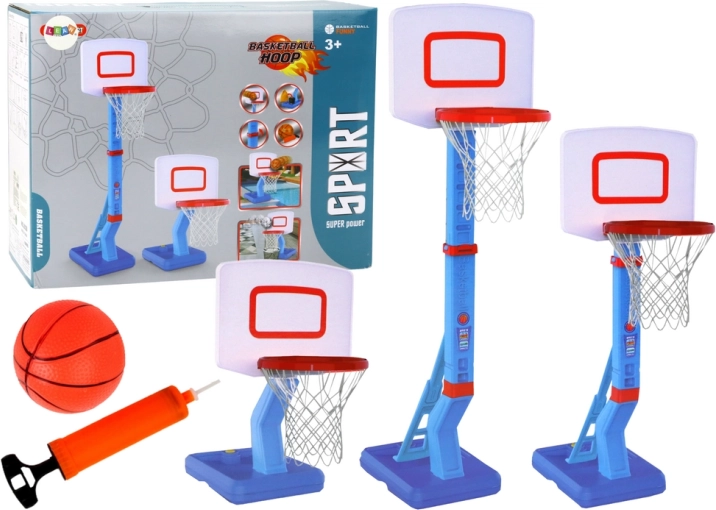 Basketball Ball Adjustable Pump 138 cm Blue