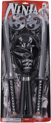 Ninja komplekt: mask ja viis relva lastele
