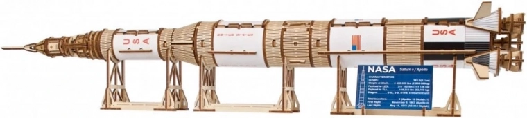 Ugears puidust NASA Saturn V raketi mudel 1:170
