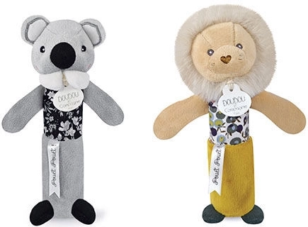 DOUDOU piiksuv kõristi lõvi 17 cm