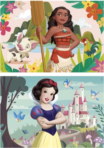 Wooden Puzzle Disney Princesses Moana and Snow White 2×50 pieces