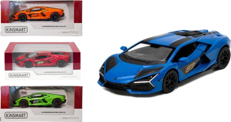 Lamborghini Revuelto metallmudel tagasitõmmatava Pull Back ajamiga