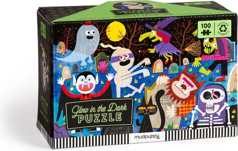 Mudpuppy Puzzle Spooky Castle Glows in the Dark