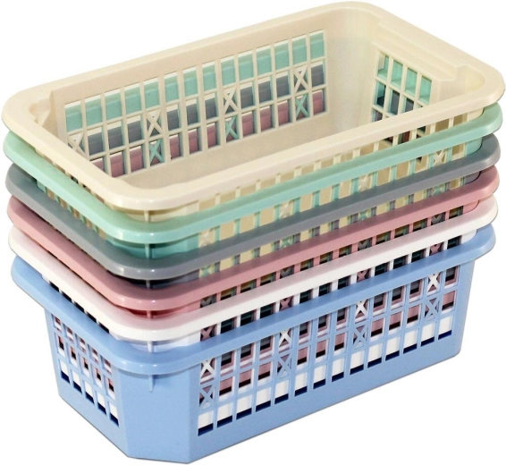 Virnastatav plastkorv suur 30 × 21 × 12 cm, värvisegu