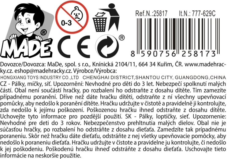 Rannatennise komplekt reketite, palli ja võrguga
