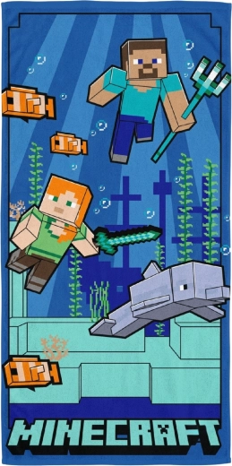 Kiiresti kuivav laste rätik Minecrafti veealune seiklus
