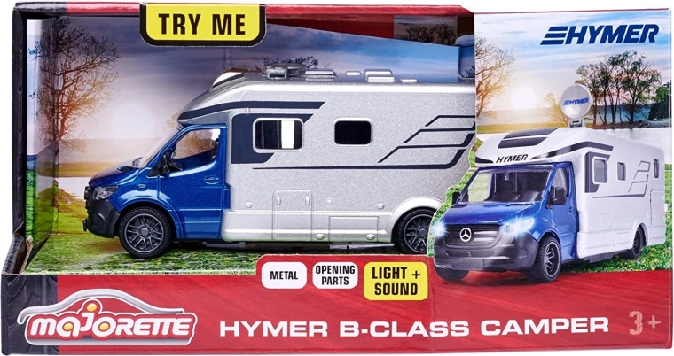 Majorette Hymer B-Class matkaauto 19 cm tulede ja helidega