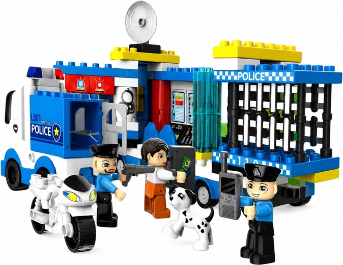 Police station and vehicles in one set