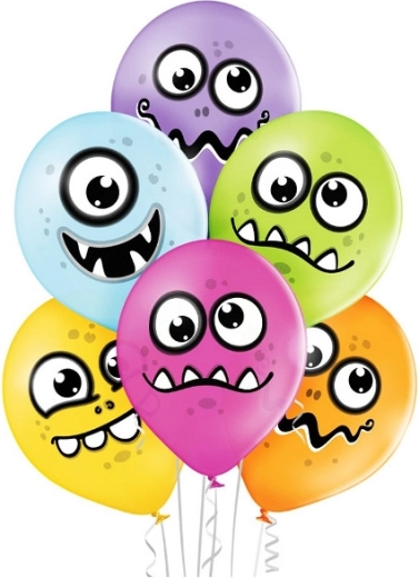 Belbal 12" latex balloon – cheerful monsters - 1 piece