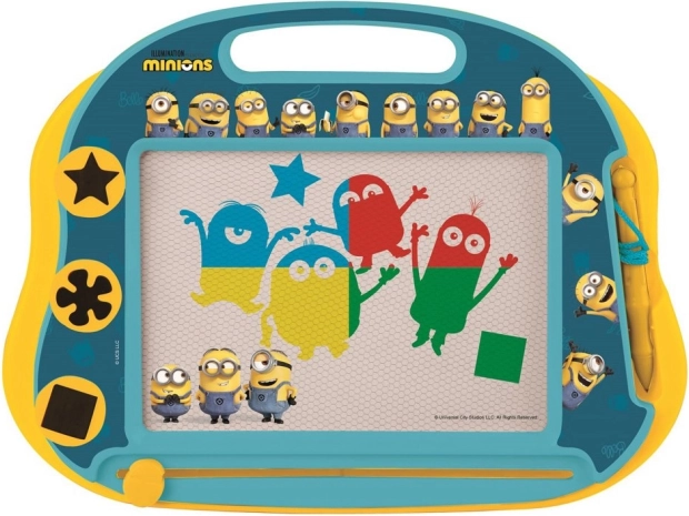 Multicolor Magnetic Drawing Board with Stamps MINIONS by Lexibook