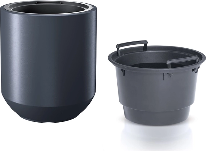 Lillepott sisuga HEOS, antratsiit, läbimõõt 39 cm