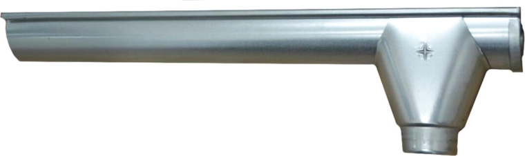 Right end gutter P+V 250 mm, galvanized steel