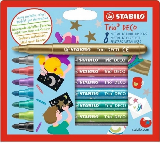 STABILO Trio Deco set of 8 metallic markers