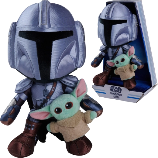 Disney Star Wars plüüsikomplekt Mandalorian ja Grogu 25 cm ja 7 cm