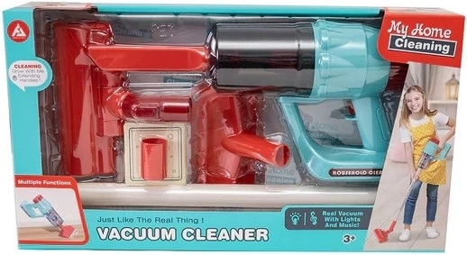 Children's cordless stick vacuum cleaner with batteries