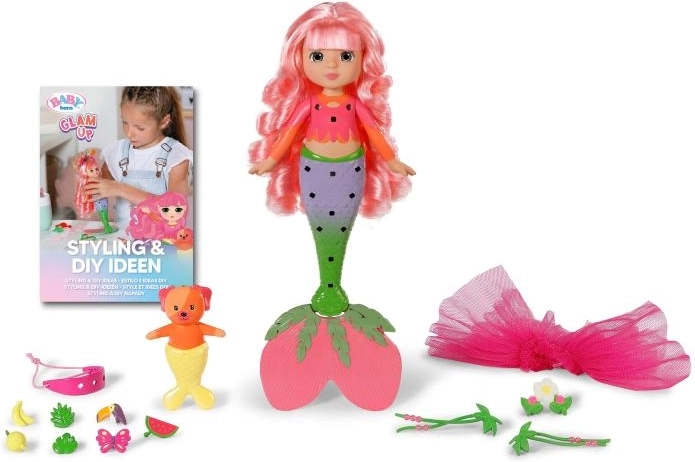 BABY born Glam Up merineitsi Sunshine värvimuutvate juustega