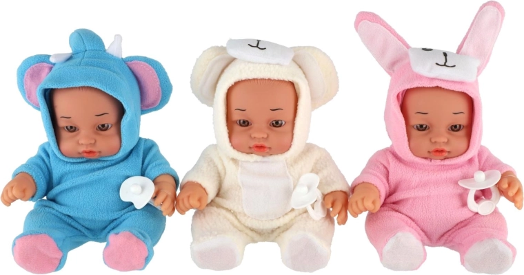 Soft animal romper in 3 variants