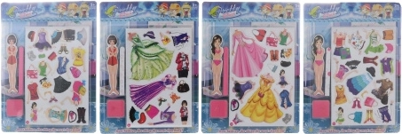 Magnetic dress-up doll with stand