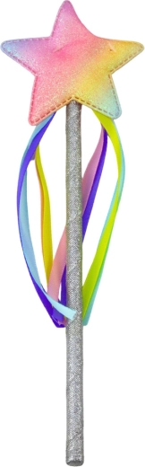 Magic wand with star and ribbons