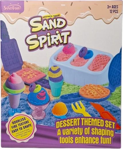Kinetic Sand – creative ice cream & waffle set with molds