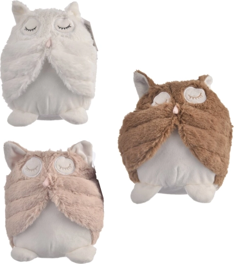 Plush owl doorstop 20 cm, assorted variants
