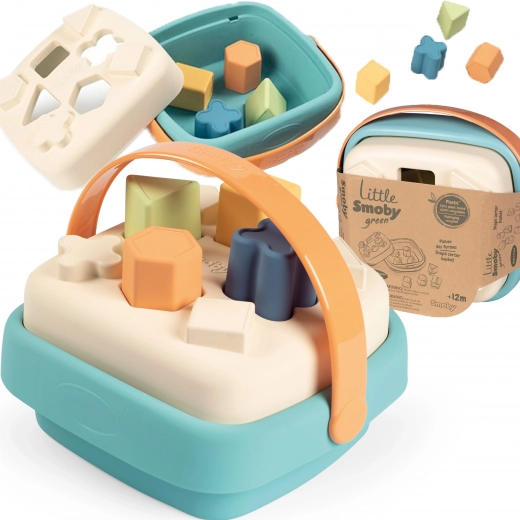 Smoby väike roheline sorteerija bioplastist korvis