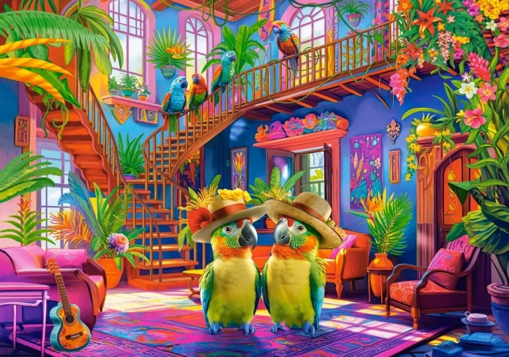 Puzzle 500 Pieces Parrots in Paradise