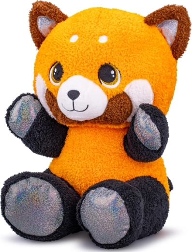 Plüüsist punane panda 37 cm – istuv