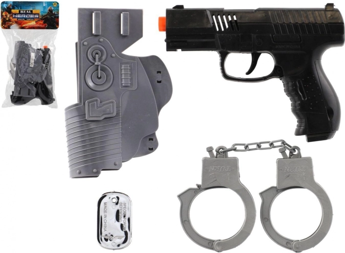Military Set of Plastic Wheel-Powered Guns with Accessories