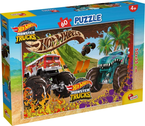 Pusle HOT WHEELS 60 tükki 50 × 35 cm