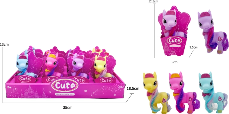 Kummist poni 12 cm