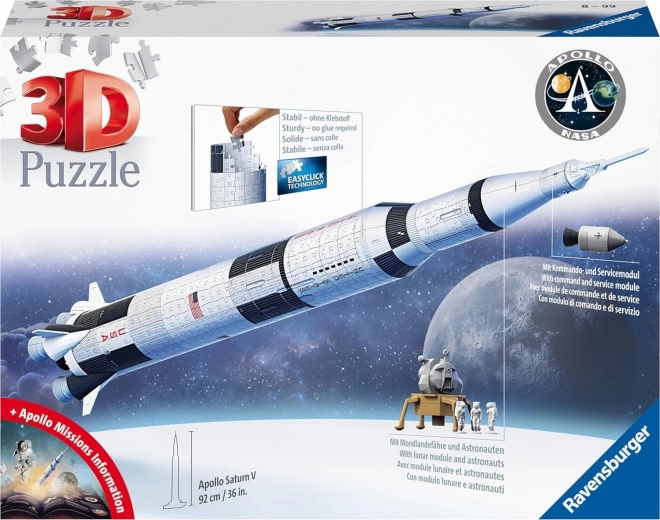 3D pusle Apollo Saturn V rakett
