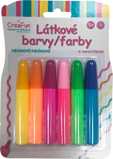 CreaFun neoontekstiilivärvid – komplekt 6×42 ml