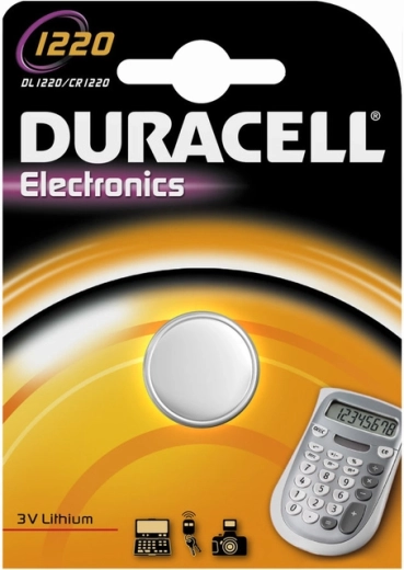 Duracell lithium CR1220 button battery 3 V 36 mAh