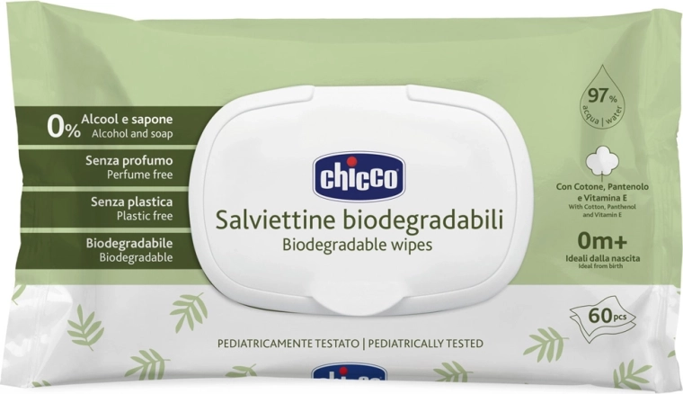 Chicco plastivabad beebide niisked salvrätikud 60 tk