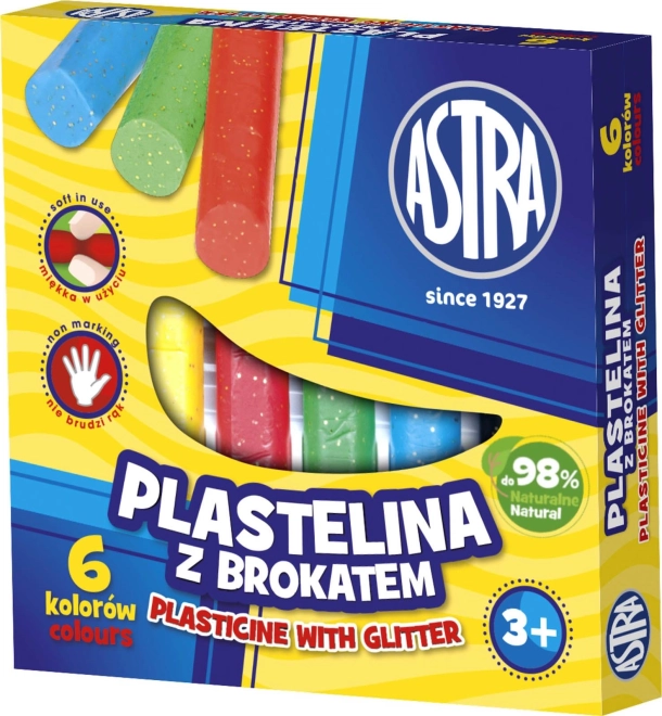 Astra glitter modeling clay – 6 colors