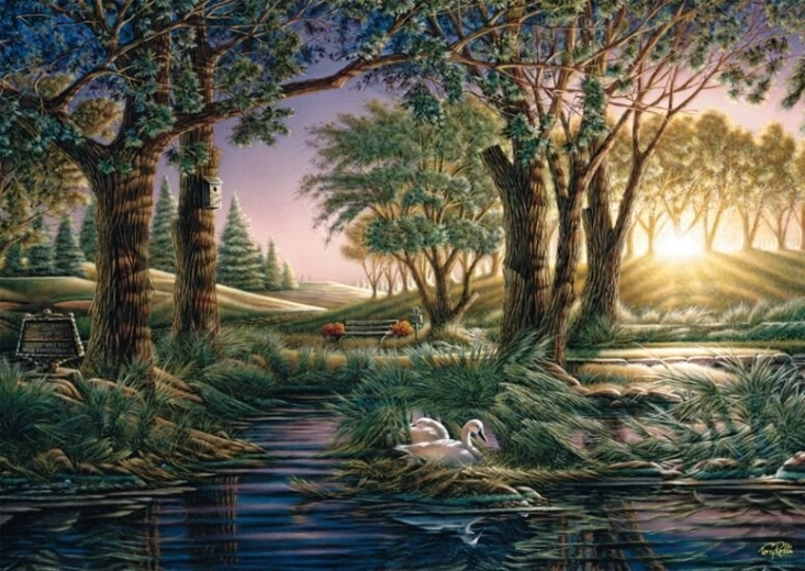 Puzzle Morning Magic by the Lake 1000 pieces