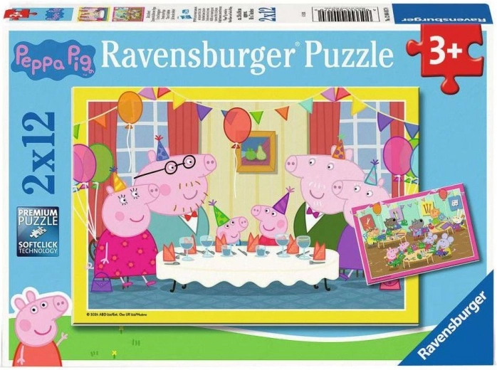Ravensburgeri pusle Põrsas Peppa peol 2x12 tükki