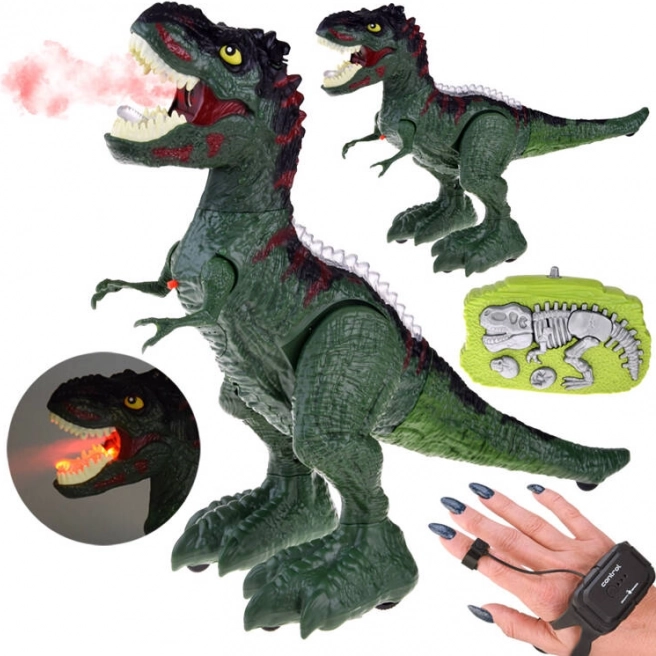 RC dinosaur controlled by gestures and remote, lights, sounds and steam – Zi