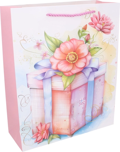 Elegant floral and gift-themed motif