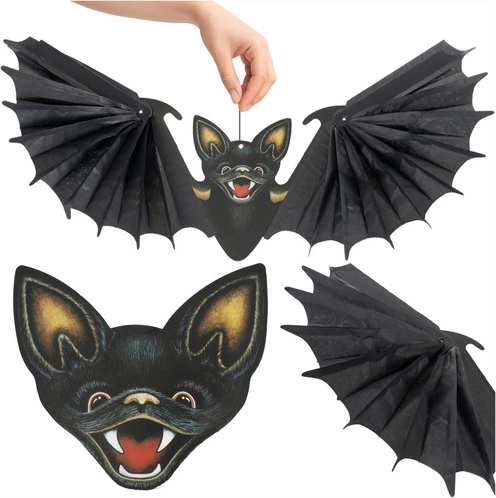 Halloweeniks riputatav nahkhiir 60 cm RUHHY