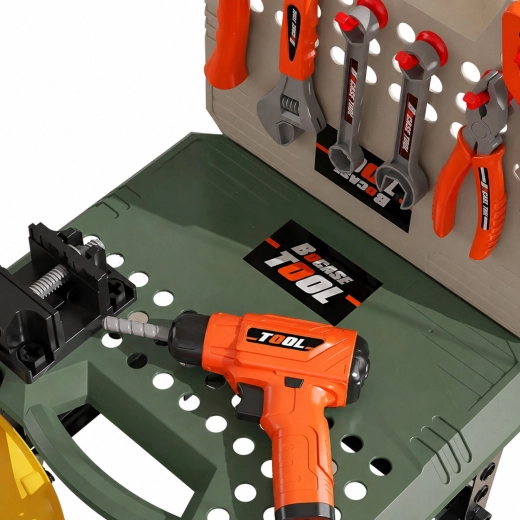 Realistic work surface with a vise
