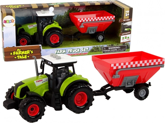 Traktor heliga ja eemaldatava haagisega FARMA lastele