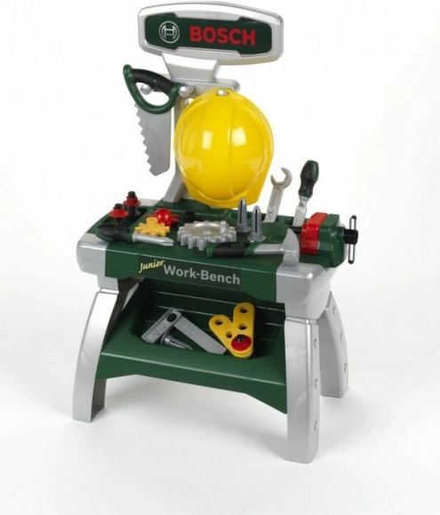 Laste tööpink BOSCH Junior tööriistade ja kiivriga, 20 osa