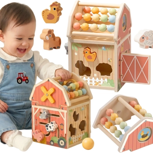 TOOKY TOY puidust tegevuslaut koos arvelaua ja sorteerijaga