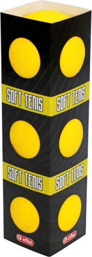 EFKO vahtpallid soft-tenniseks kollased 6,5 cm (3 tk)