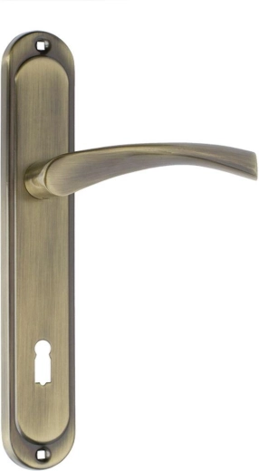 ATENA Door Hardware with Key Cylinder 90 mm, patina