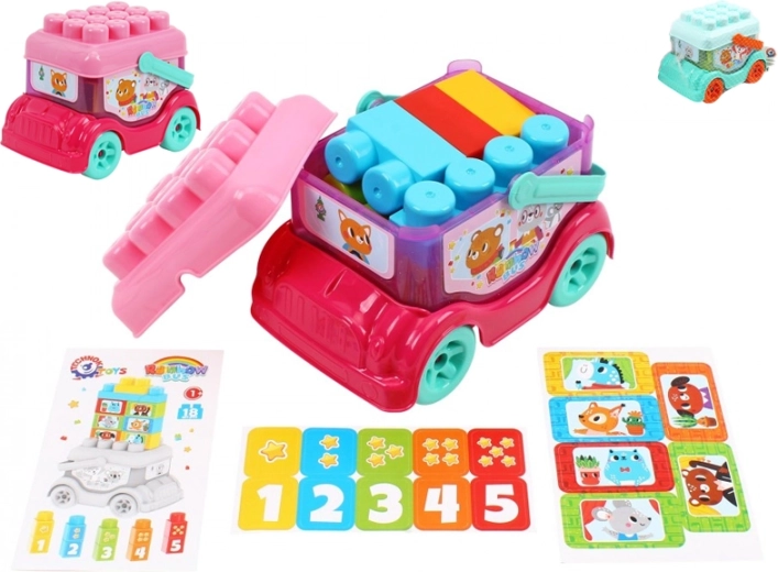 Bus with Blocks and Handle 19 cm