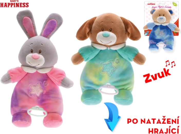 Plüüsmänguloom meloodiaga Baby Happiness 26 cm